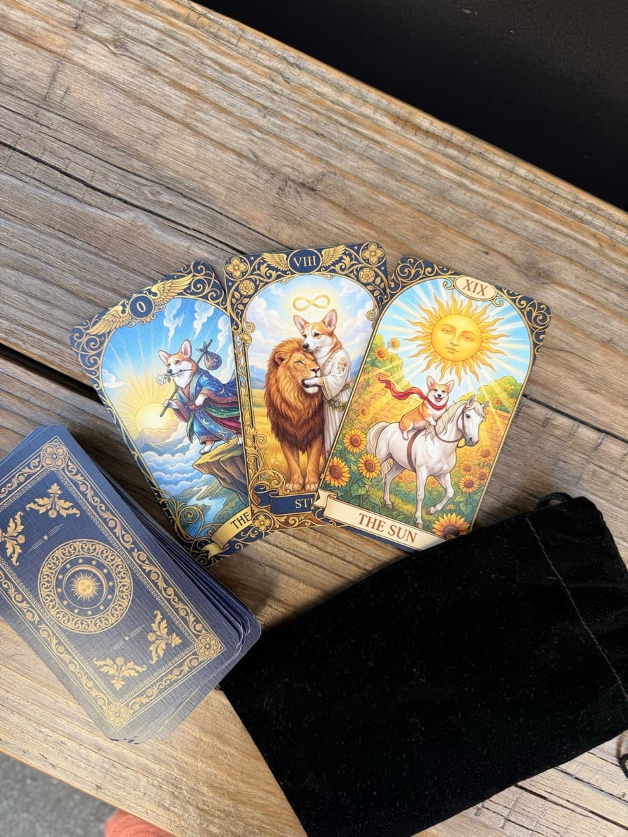 Printed cards with their keepsake pouch